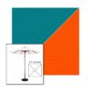 Picture of Turquoise Orange | 5.5' Wood Square Frame Market Umbrella Sunbrella® Awning Fabric
