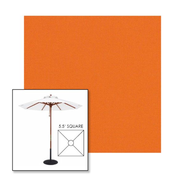 Picture of Tuscan | 5.5' Wood Square Frame Market Umbrella Sunbrella® Awning Fabric