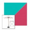 Picture of Aruba Pink | 6.5' Wood Square Frame Market Umbrella Sunbrella® Awning Fabric