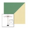 Picture of Basil Parchment | 6.5' Wood Square Frame Market Umbrella Sunbrella® Awning Fabric