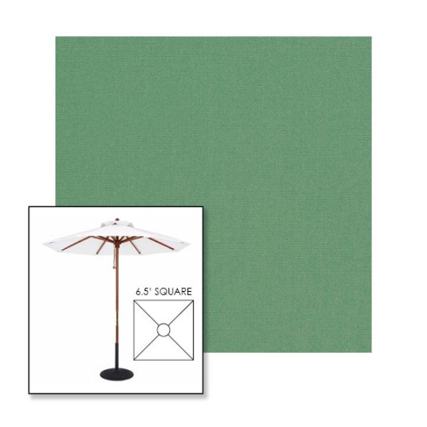 Picture of Basil | 6.5' Wood Square Frame Market Umbrella Sunbrella® Awning Fabric