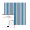 Picture of Baycrest Sky | 6.5' Wood Square Frame Market Umbrella Sunbrella® Awning Fabric