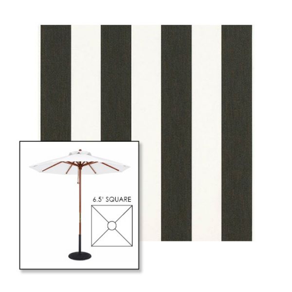 Picture of Beaufort Classic | 6.5' Wood Square Frame Market Umbrella Sunbrella® Awning Fabric