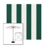 Picture of Beaufort Forest Green Natural | 6.5' Wood Square Frame Market Umbrella Sunbrella® Awning Fabric