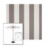 Picture of Beaufort Mushroom | 6.5' Wood Square Frame Market Umbrella Sunbrella® Awning Fabric