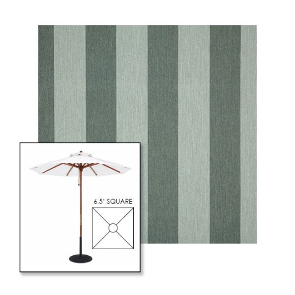 Picture of Beaufort Sagebrush | 6.5' Wood Square Frame Market Umbrella Sunbrella® Awning Fabric