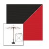 Picture of Black Jockey Red | 6.5' Wood Square Frame Market Umbrella Sunbrella® Awning Fabric