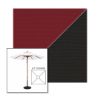 Picture of Burgundy Black | 6.5' Wood Square Frame Market Umbrella Sunbrella® Awning Fabric