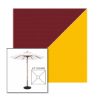 Picture of Burgundy Sunflower | 6.5' Wood Square Frame Market Umbrella Sunbrella® Awning Fabric