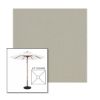 Picture of Cadet Grey | 6.5' Wood Square Frame Market Umbrella Sunbrella® Awning Fabric