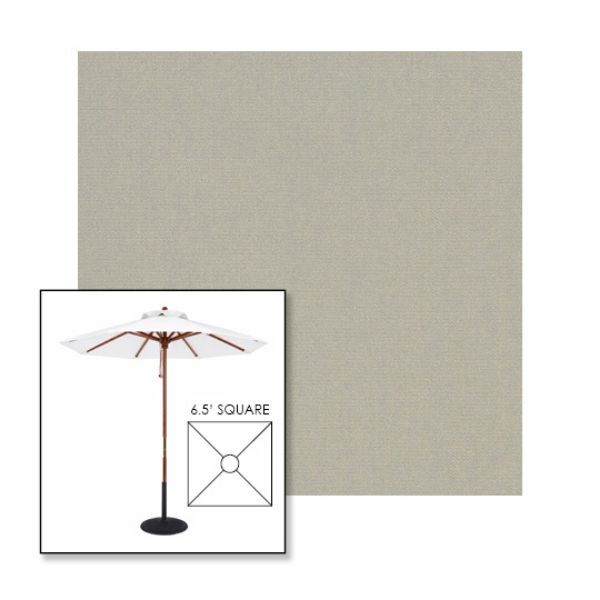 Picture of Cadet Grey | 6.5' Wood Square Frame Market Umbrella Sunbrella® Awning Fabric