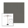 Picture of Charcoal Grey | 6.5' Wood Square Frame Market Umbrella Sunbrella® Awning Fabric