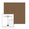 Picture of Cocoa | 6.5' Wood Square Frame Market Umbrella Sunbrella® Awning Fabric