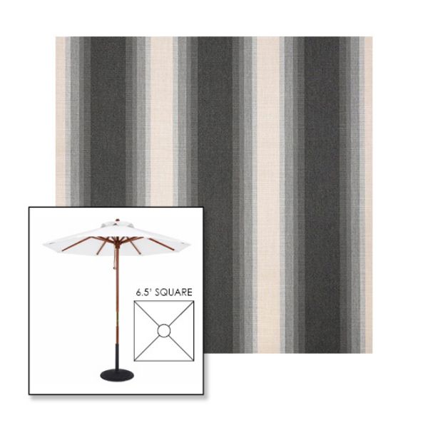 Picture of Colonnade Stone | 6.5' Wood Square Frame Market Umbrella Sunbrella® Awning Fabric