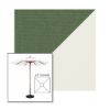 Picture of Fern Natural | 6.5' Wood Square Frame Market Umbrella Sunbrella® Awning Fabric