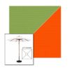 Picture of Ginkgo Orange | 6.5' Wood Square Frame Market Umbrella Sunbrella® Awning Fabric