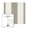 Picture of Manhattan Fog | 6.5' Wood Square Frame Market Umbrella Sunbrella® Awning Fabric