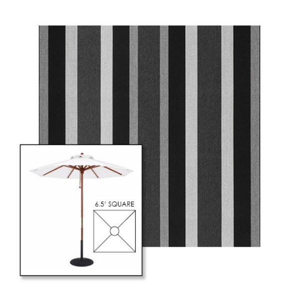 Picture of Marco Black | 6.5' Wood Square Frame Market Umbrella Sunbrella® Awning Fabric