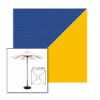 Picture of Mediterranean Blue Sunflower | 6.5' Wood Square Frame Market Umbrella Sunbrella® Awning Fabric