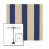 Picture of Mediterranean Canvas Block | 6.5' Wood Square Frame Market Umbrella Sunbrella® Awning Fabric