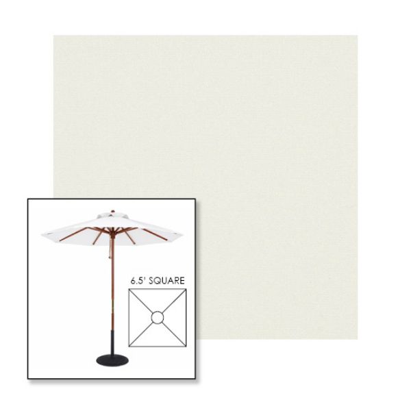 Picture of Natural | 6.5' Wood Square Frame Market Umbrella Sunbrella® Awning Fabric