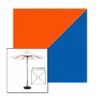 Picture of Orange Pacific | 6.5' Wood Square Frame Market Umbrella Sunbrella® Awning Fabric