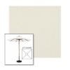 Picture of Oyster | 6.5' Wood Square Frame Market Umbrella Sunbrella® Awning Fabric