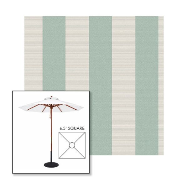 Picture of Paxton Dew | 6.5' Wood Square Frame Market Umbrella Sunbrella® Awning Fabric
