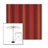 Picture of Saxon Chili | 6.5' Wood Square Frame Market Umbrella Sunbrella® Awning Fabric