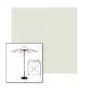Picture of Silver | 6.5' Wood Square Frame Market Umbrella Sunbrella® Awning Fabric