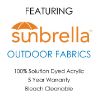 Picture of Terracotta | 6.5' Wood Square Frame Market Umbrella Sunbrella® Awning Fabric