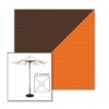 Picture of True Brown Tuscan | 6.5' Wood Square Frame Market Umbrella Sunbrella® Awning Fabric