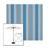 Picture of Baycrest Sky | 7.5' Wood Square Frame Market Umbrella Sunbrella® Awning Fabric