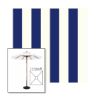 Picture of Beaufort Captain Navy | 7.5' Wood Square Frame Market Umbrella Sunbrella® Awning Fabric