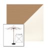 Picture of Beige White | 7.5' Wood Square Frame Market Umbrella Sunbrella® Awning Fabric