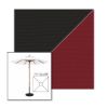 Picture of Black Burgundy | 7.5' Wood Square Frame Market Umbrella Sunbrella® Awning Fabric
