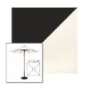Picture of Black White | 7.5' Wood Square Frame Market Umbrella Sunbrella® Awning Fabric