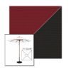 Picture of Burgundy Black | 7.5' Wood Square Frame Market Umbrella Sunbrella® Awning Fabric