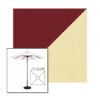 Picture of Burgundy Parchment | 7.5' Wood Square Frame Market Umbrella Sunbrella® Awning Fabric