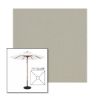 Picture of Cadet Grey | 7.5' Wood Square Frame Market Umbrella Sunbrella® Awning Fabric