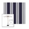 Picture of Captain Navy Natural Classic | 7.5' Wood Square Frame Market Umbrella Sunbrella® Awning Fabric