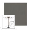 Picture of Charcoal Grey | 7.5' Wood Square Frame Market Umbrella Sunbrella® Awning Fabric