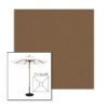 Picture of Cocoa | 7.5' Wood Square Frame Market Umbrella Sunbrella® Awning Fabric