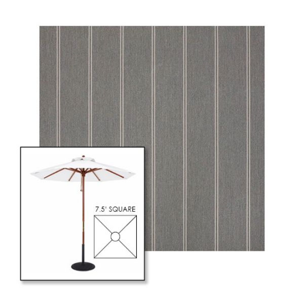 Picture of Cooper Ash | 7.5' Wood Square Frame Market Umbrella Sunbrella® Awning Fabric