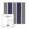 Picture of Emblem Navy | 7.5' Wood Square Frame Market Umbrella Sunbrella® Awning Fabric