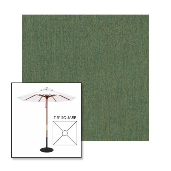 Picture of Fern | 7.5' Wood Square Frame Market Umbrella Sunbrella® Awning Fabric