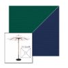Picture of Forest Green Marine Blue | 7.5' Wood Square Frame Market Umbrella Sunbrella® Awning Fabric