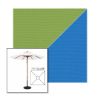 Picture of Ginkgo Capri | 7.5' Wood Square Frame Market Umbrella Sunbrella® Awning Fabric