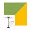 Picture of Ginkgo Sunflower | 7.5' Wood Square Frame Market Umbrella Sunbrella® Awning Fabric