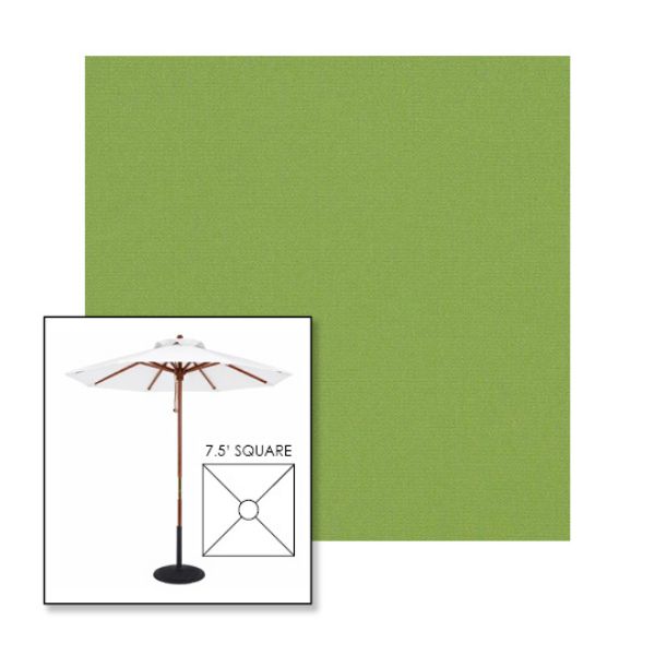 Picture of Ginkgo | 7.5' Wood Square Frame Market Umbrella Sunbrella® Awning Fabric
